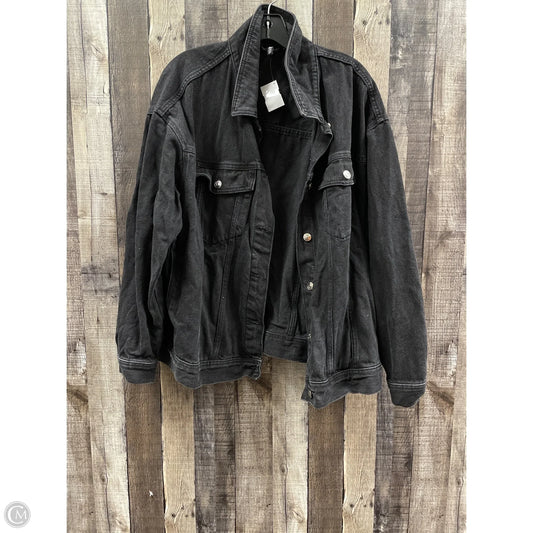 Jacket Denim By H&m In Black, Size: Xl