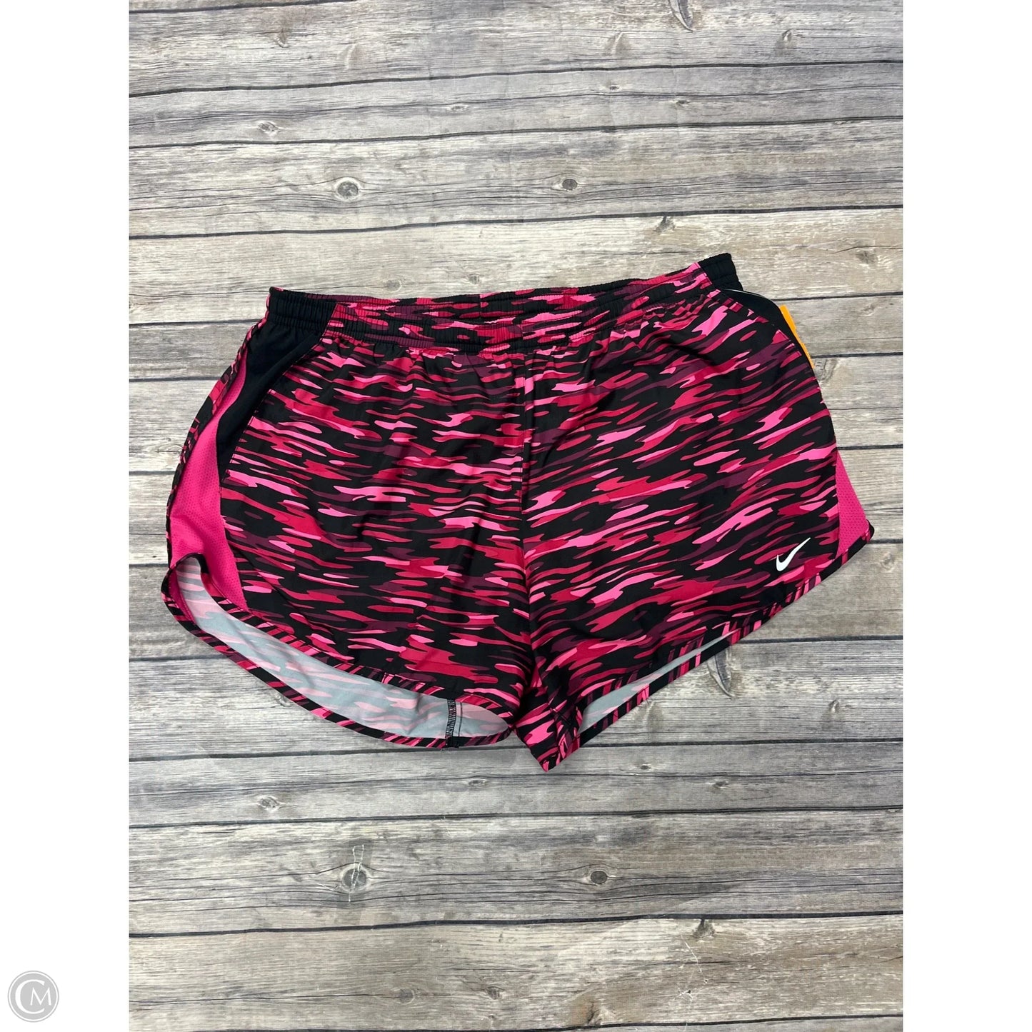 Athletic Shorts By Nike Apparel In Black & Pink, Size: L