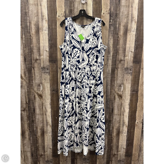 Dress Casual Maxi By Talbots In Blue, Size: 1x