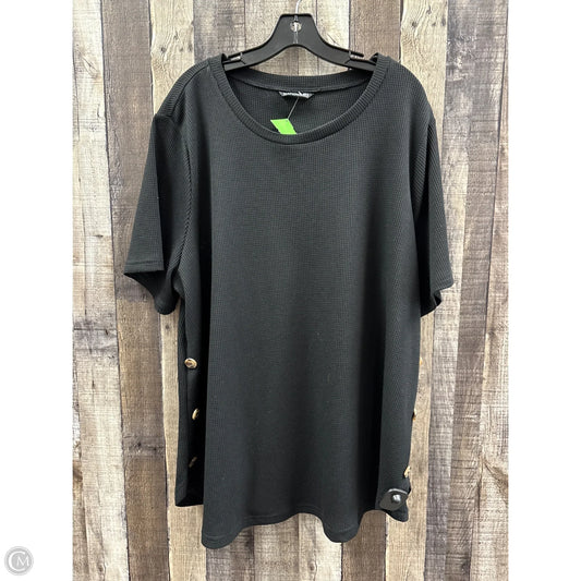 Top Short Sleeve By Bloomchic In Black, Size: 3x