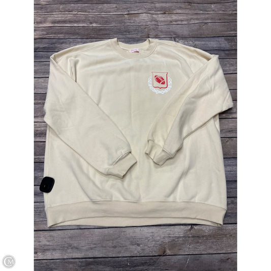 Sweatshirt Collar By Pink Lily In Cream, Size: L