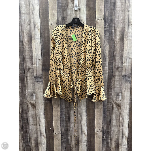 Top Long Sleeve By Hyfve In Animal Print, Size: M