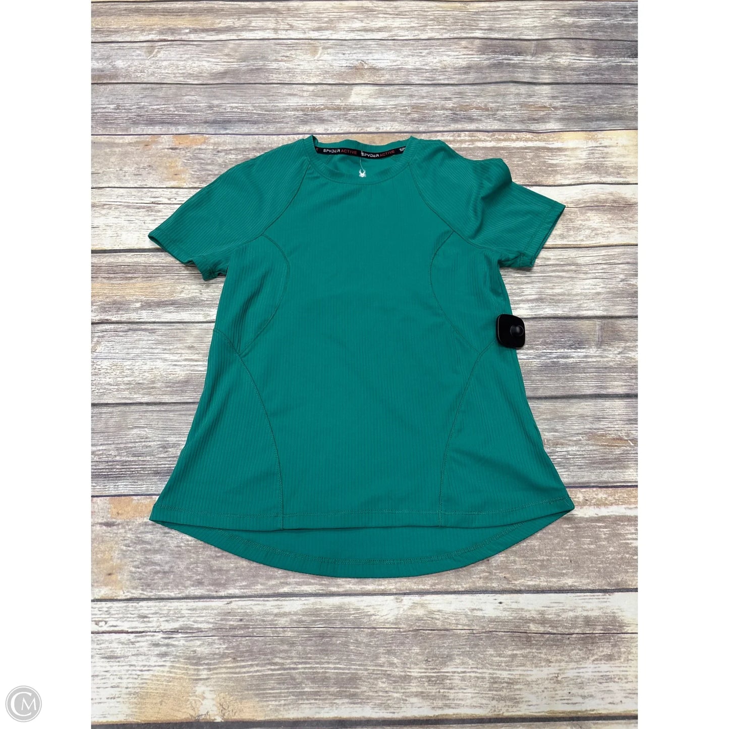 Athletic Top Short Sleeve By Spyder In Green, Size: S
