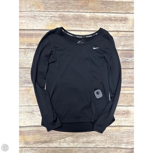 Athletic Top Long Sleeve Crewneck By Nike In Black, Size: S