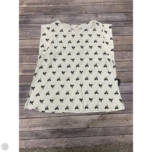 Top Sleeveless By Betseys Boutique Shop In Black & Cream, Size: Xl