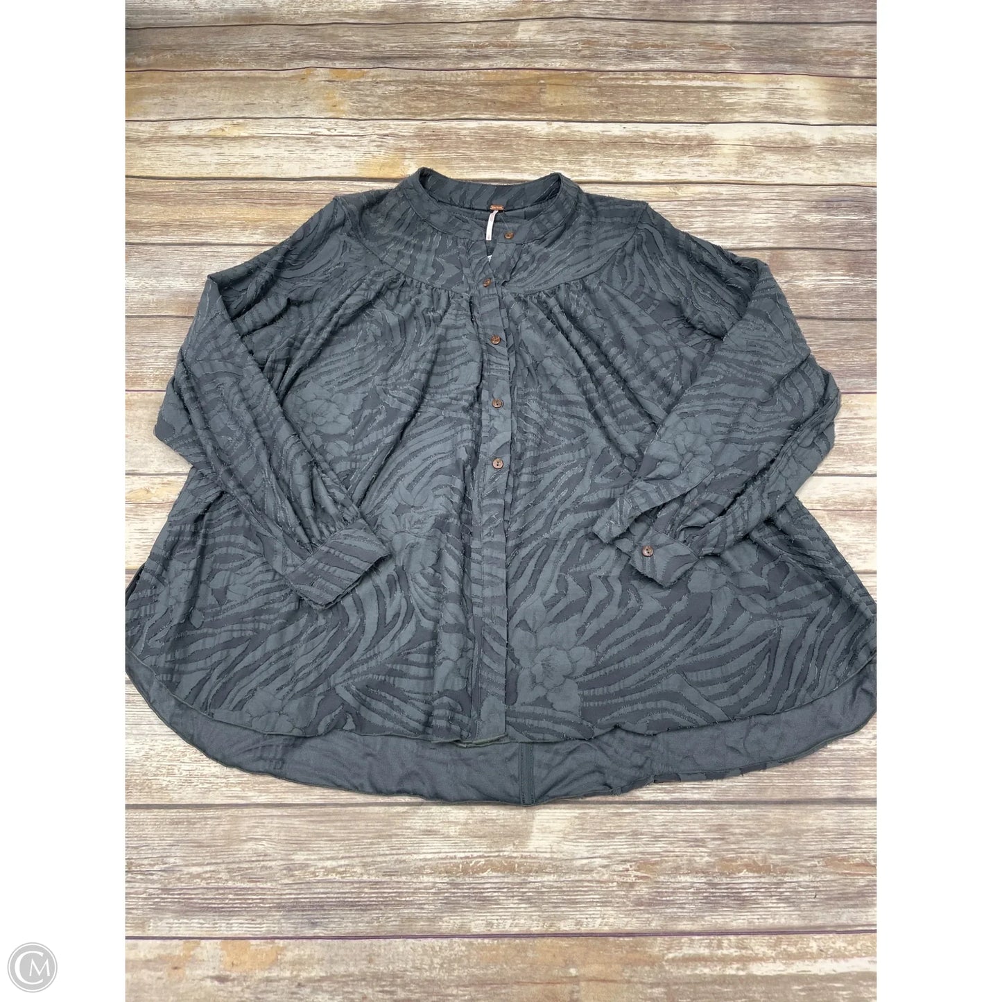 Top Long Sleeve By Free People In Green, Size: S