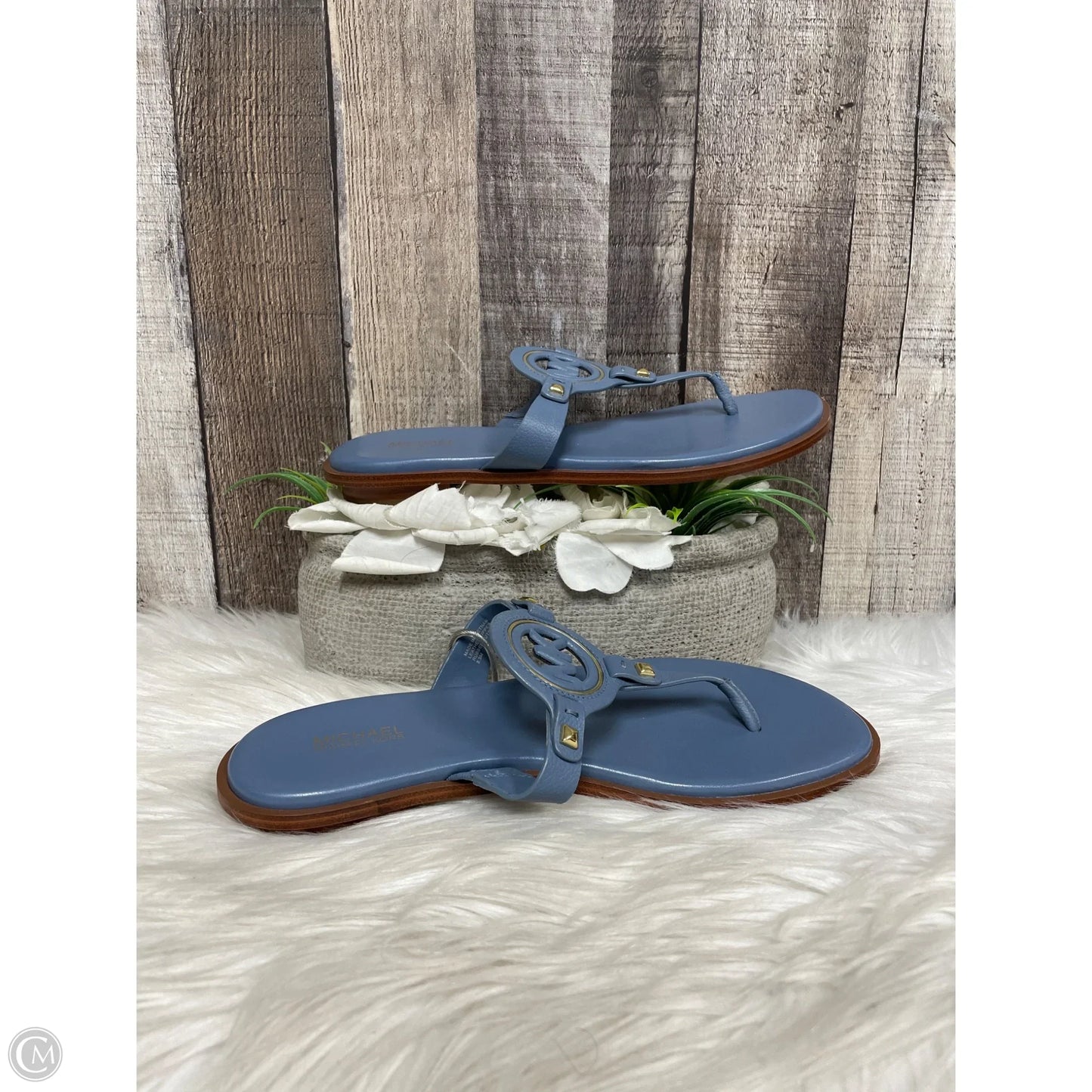 Sandals Designer By Michael Kors In Blue, Size: 8.5