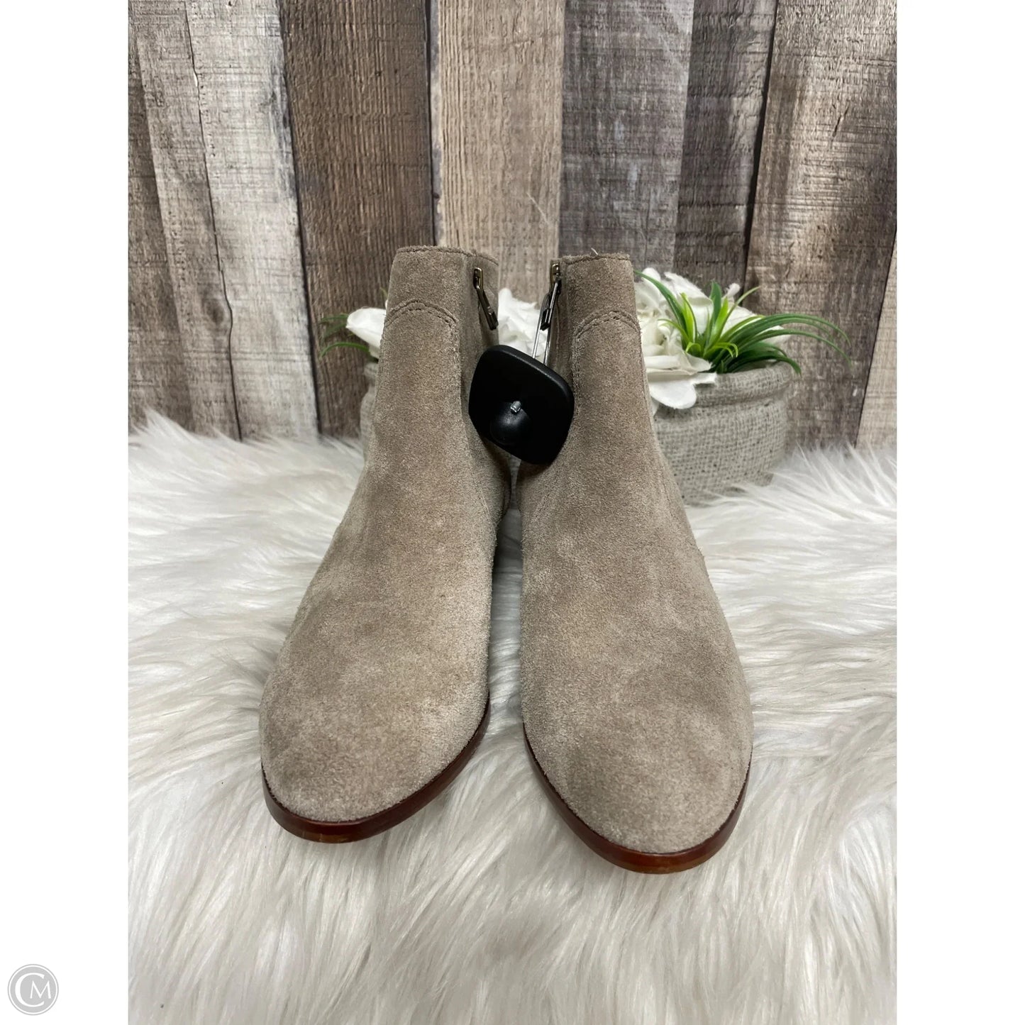 Boots Ankle Heels By Madewell In Taupe, Size: 6.5