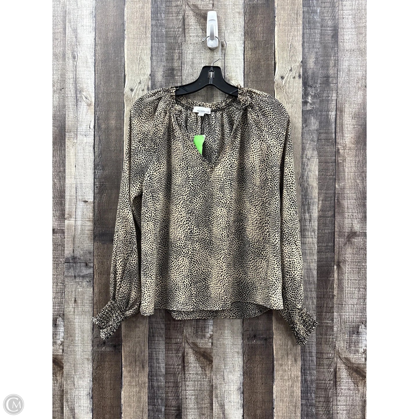Top Long Sleeve By Allison Joy In Animal Print, Size: S
