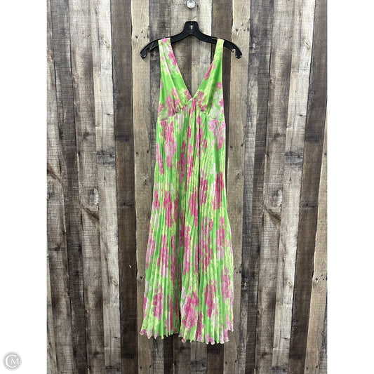 Dress Casual Maxi By Asos In Green & Pink, Size: 0