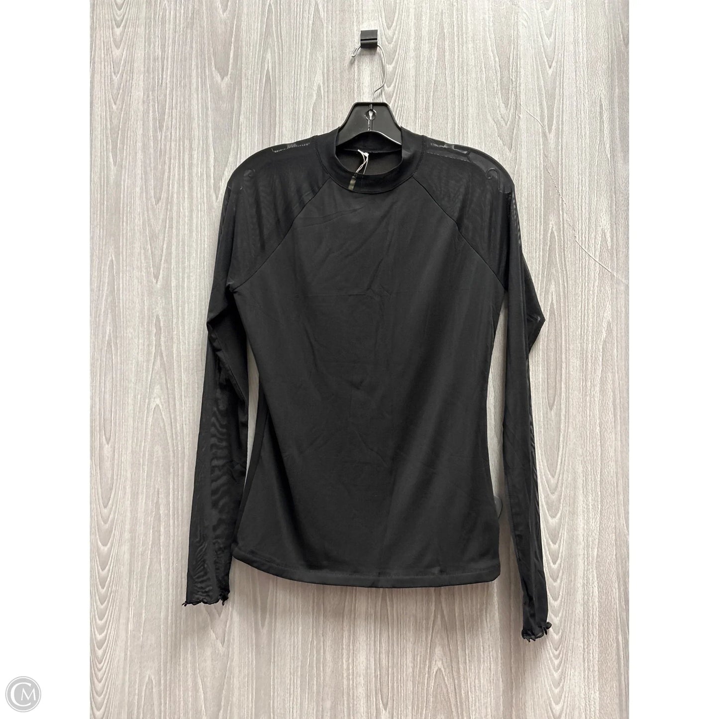 Top Long Sleeve By Cme In Black, Size: M