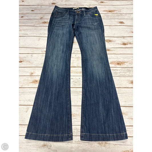 Jeans Flared By Cabi In Blue Denim, Size: 4