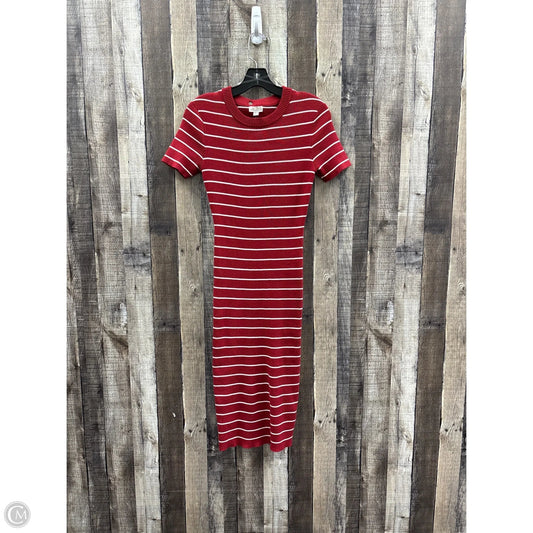 Dress Casual Maxi By J For Justify In Red & White, Size: Xl