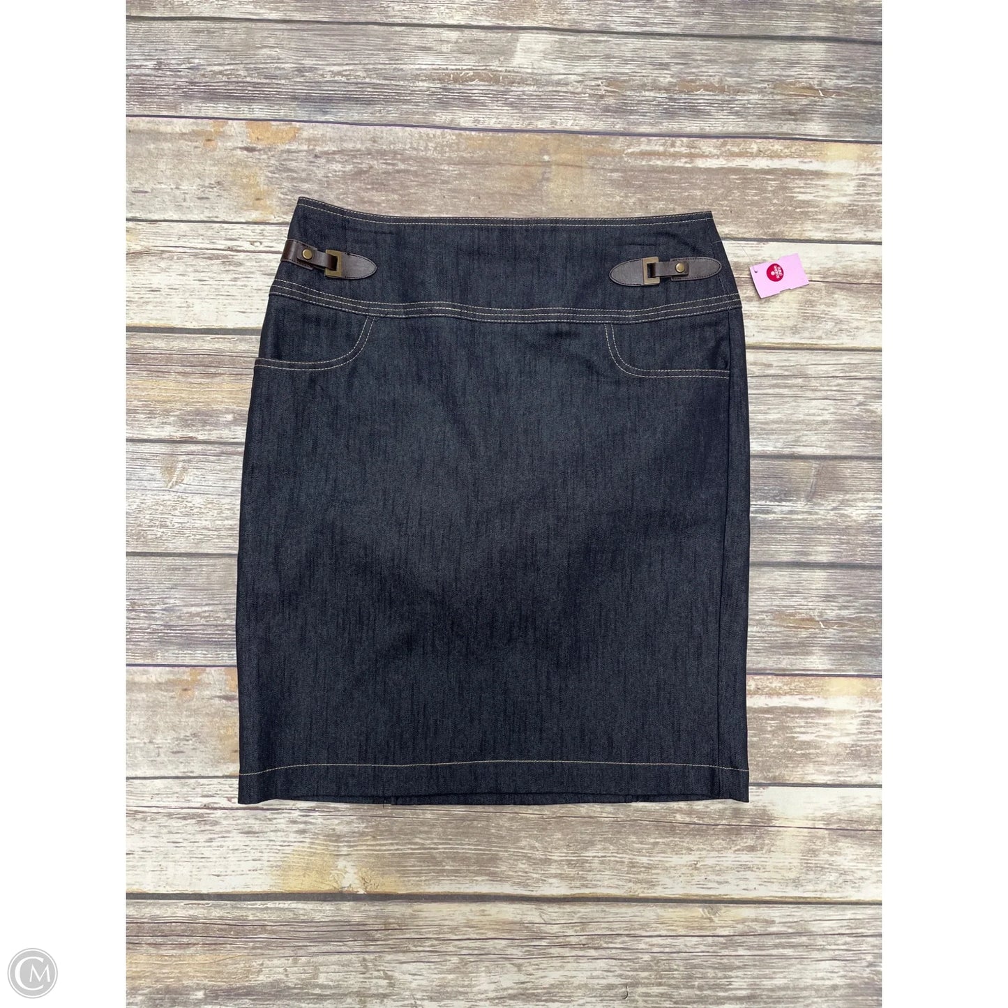 Skirt Maxi By Dressbarn In Blue Denim, Size: 12