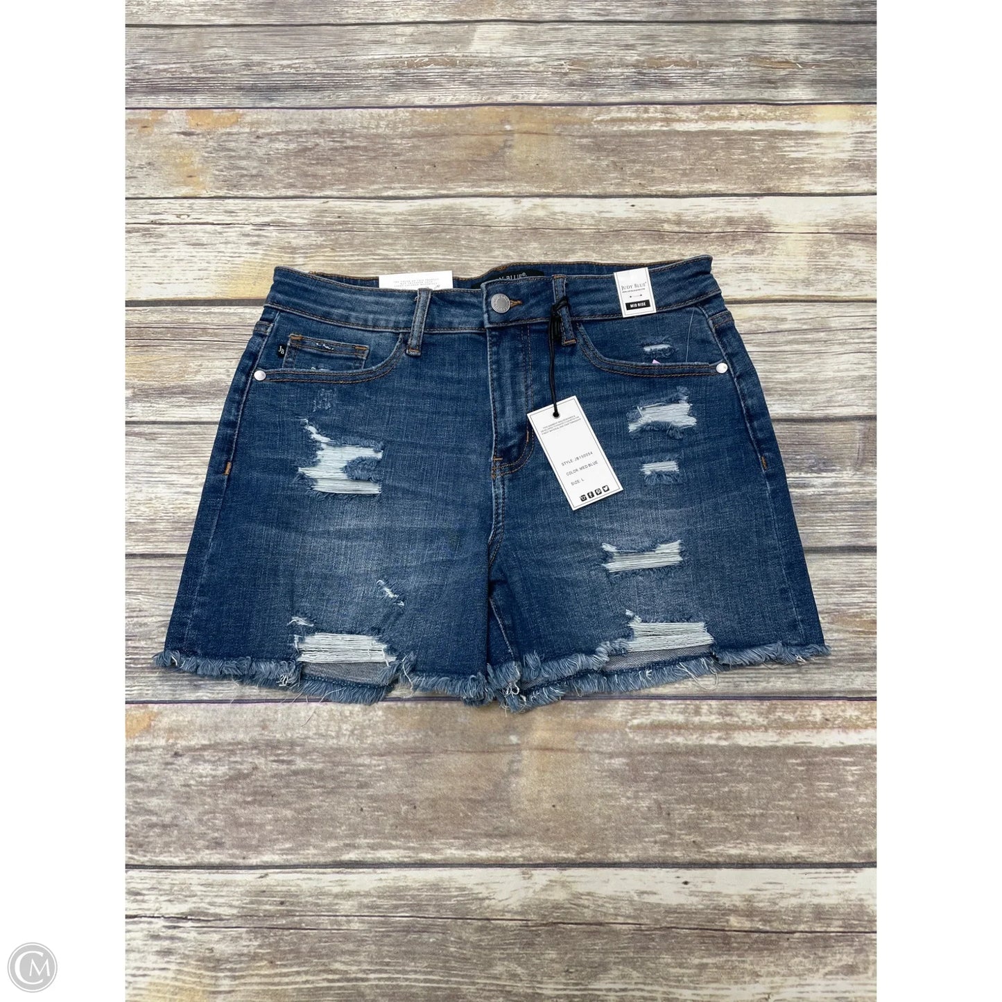 Shorts By Judy Blue In Blue Denim, Size: L