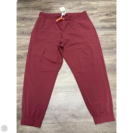 Pants Joggers By Fabletics In Maroon, Size: 2x