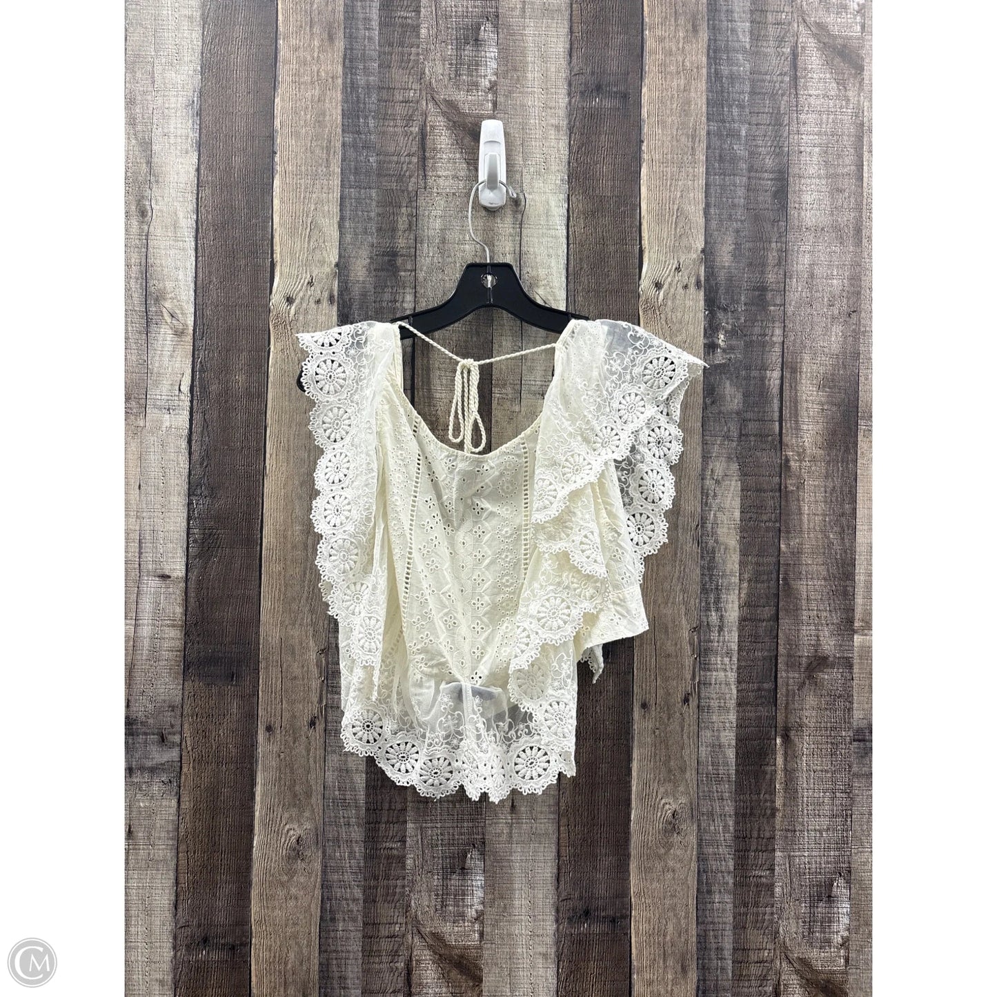 Top Short Sleeve By Altard State In Ivory, Size: L