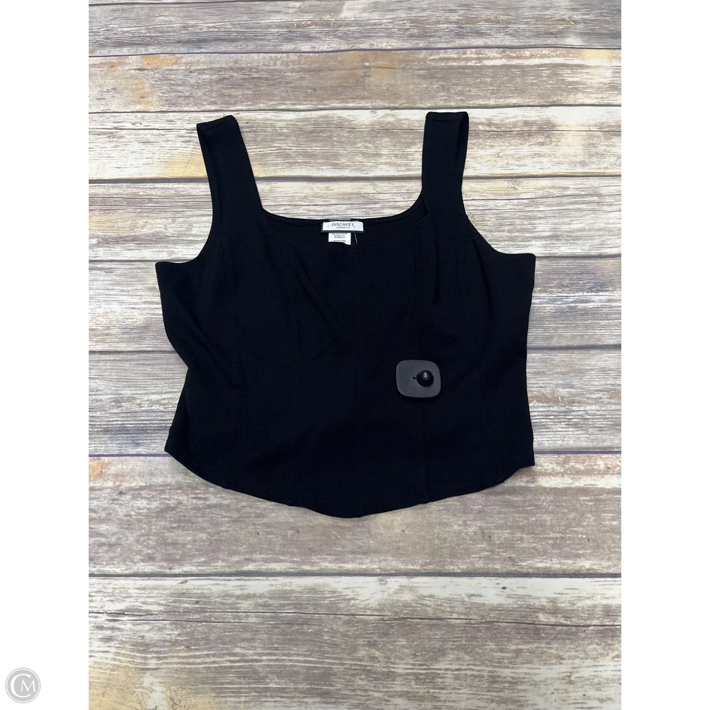 Top Sleeveless By Discreet Wear In Black, Size: L