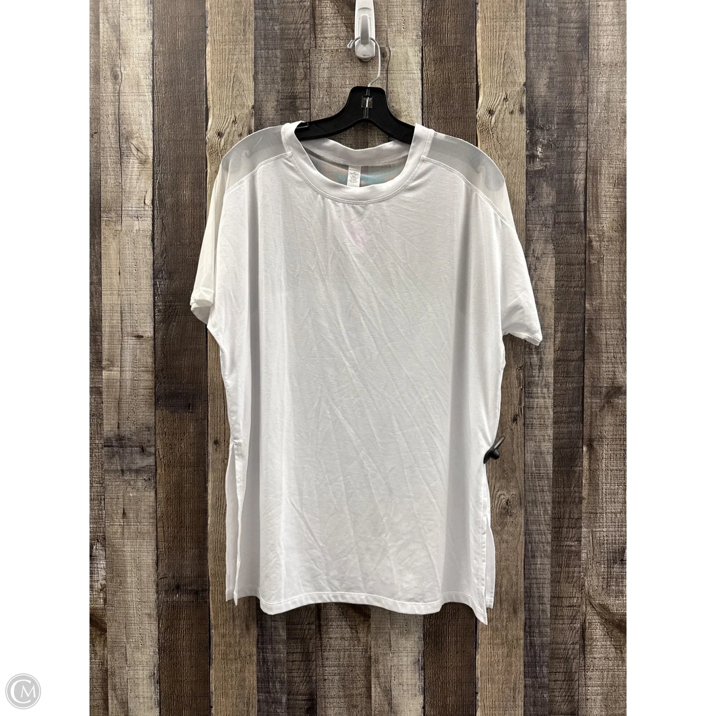 Athletic Top Short Sleeve By Athleta In White, Size: M