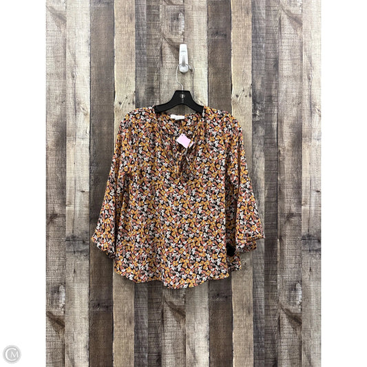 Top Long Sleeve By Allison Joy In Multi-colored, Size: Xs