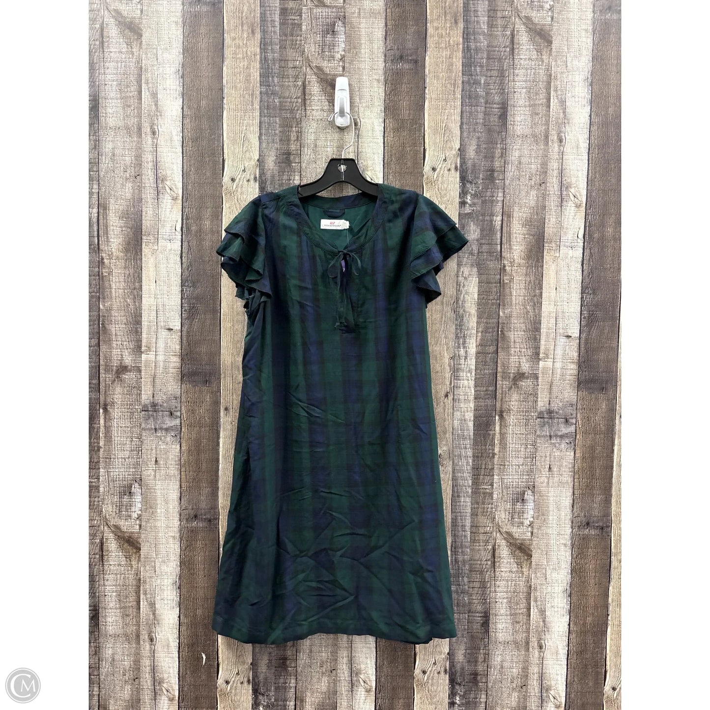Dress Casual Midi By Vineyard Vines In Blue & Green, Size: L