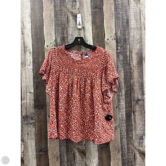 Top Short Sleeve By Old Navy In Bronze, Size: L