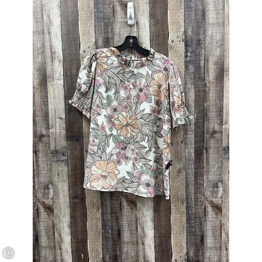 Top Short Sleeve By Les Amis In Multi-colored, Size: L