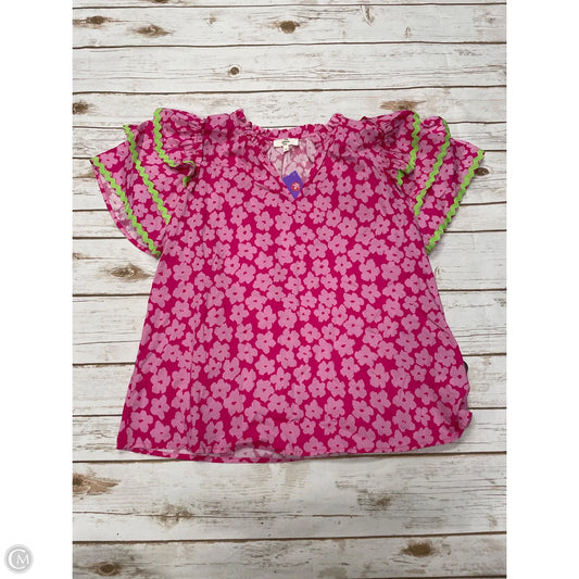 Top Short Sleeve By Entro In Pink, Size: M