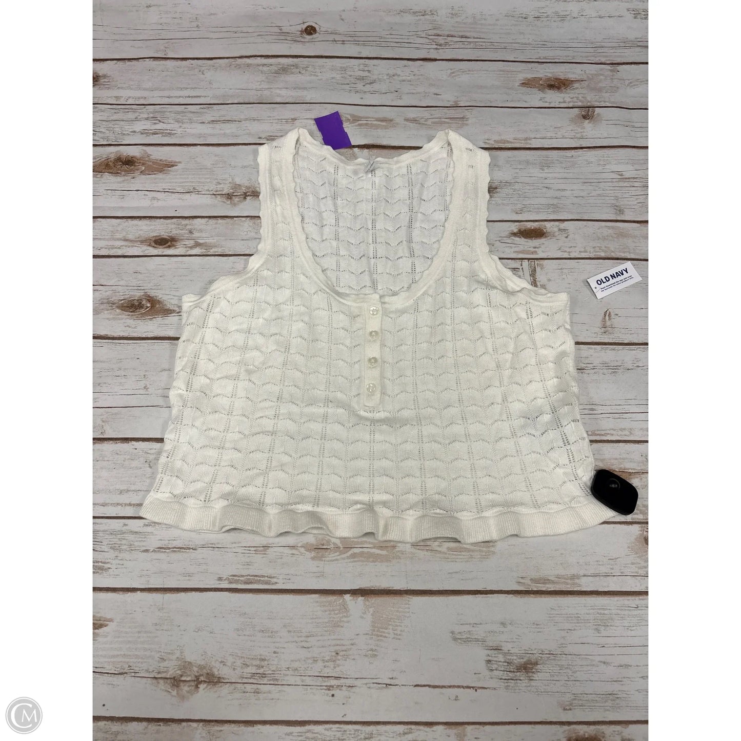 Top Sleeveless By Old Navy In White, Size: M