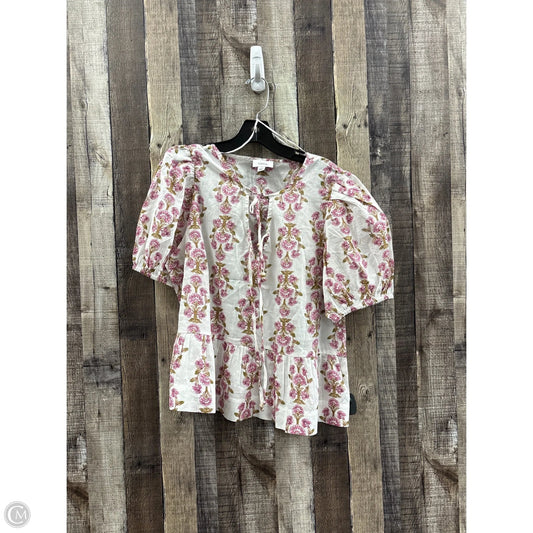 Top Short Sleeve By Cece In Multi-colored, Size: M