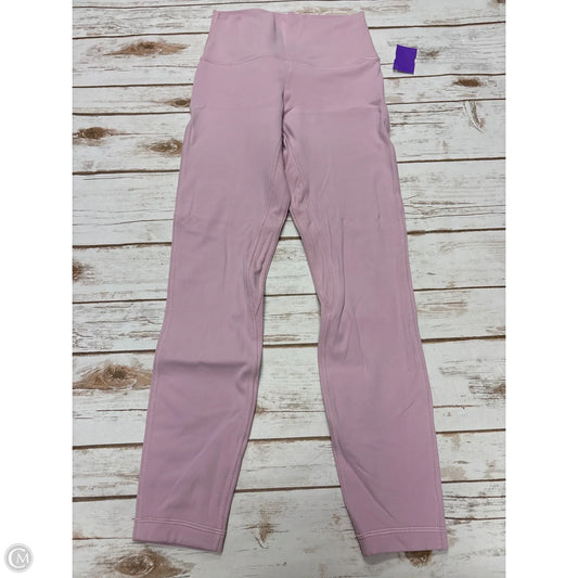 Athletic Leggings By Lululemon In Pink, Size: 4
