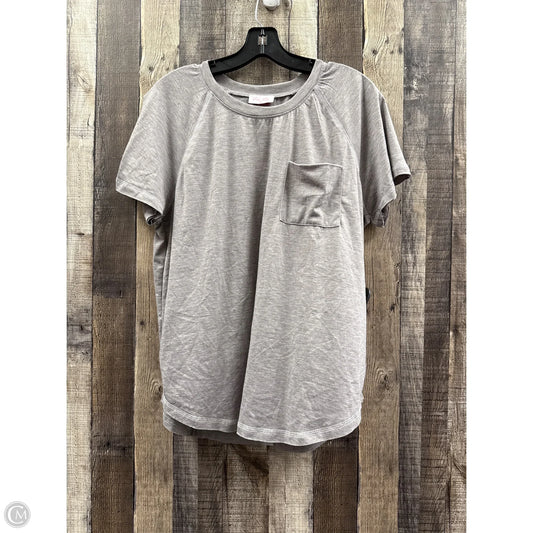 Top Short Sleeve By Pink Lily In Grey, Size: M