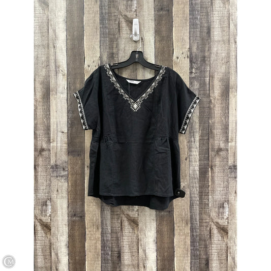 Top Short Sleeve By Sonoma In Black, Size: M