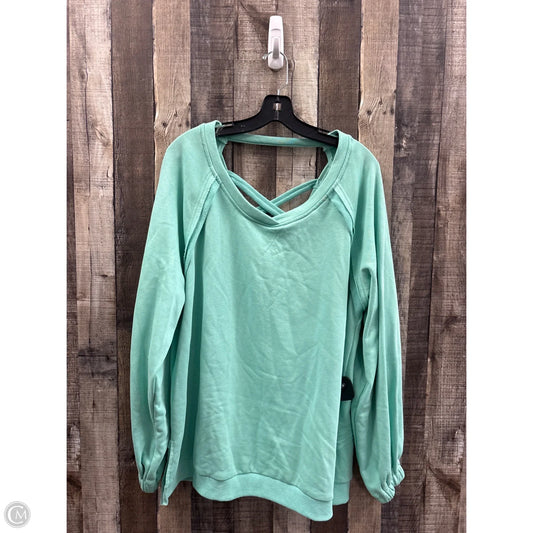 Top Long Sleeve By Cme In Teal, Size: M