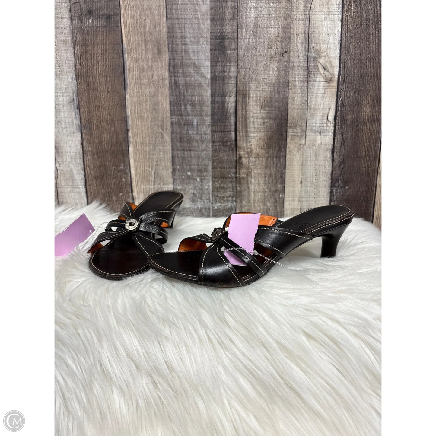 Sandals Heels Kitten By Cole-haan In Brown, Size: 7.5