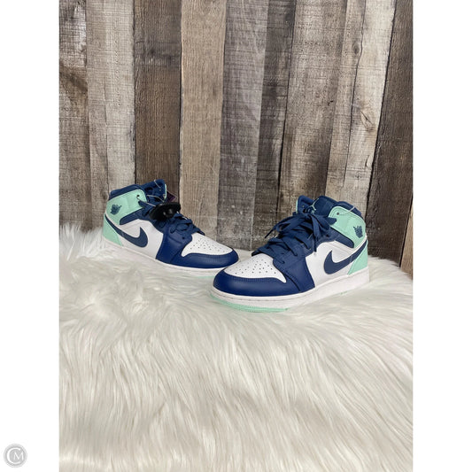 Shoes Luxury Designer By Jordan In Blue & Green, Size: 8.5