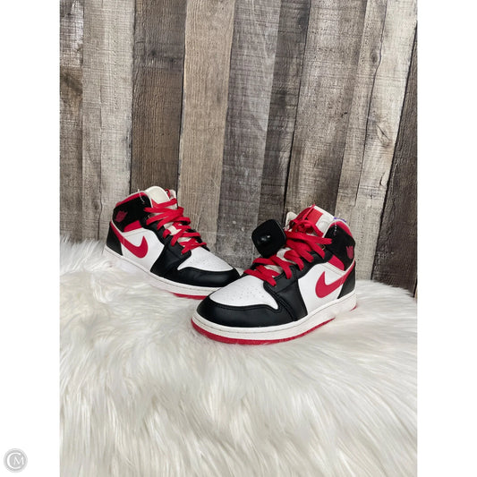 Shoes Luxury Designer By Jordan In Black & Red, Size: 8.5