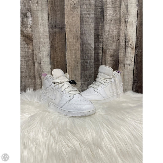 Shoes Luxury Designer By Jordan In White, Size: 8.5