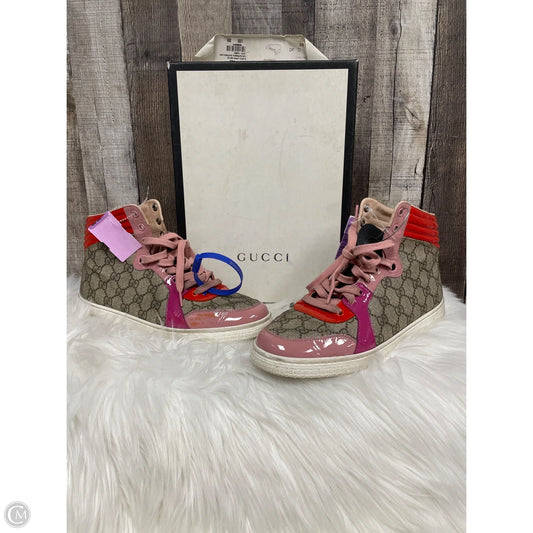 Shoes Luxury Designer By Gucci In Multi-colored, Size: 10