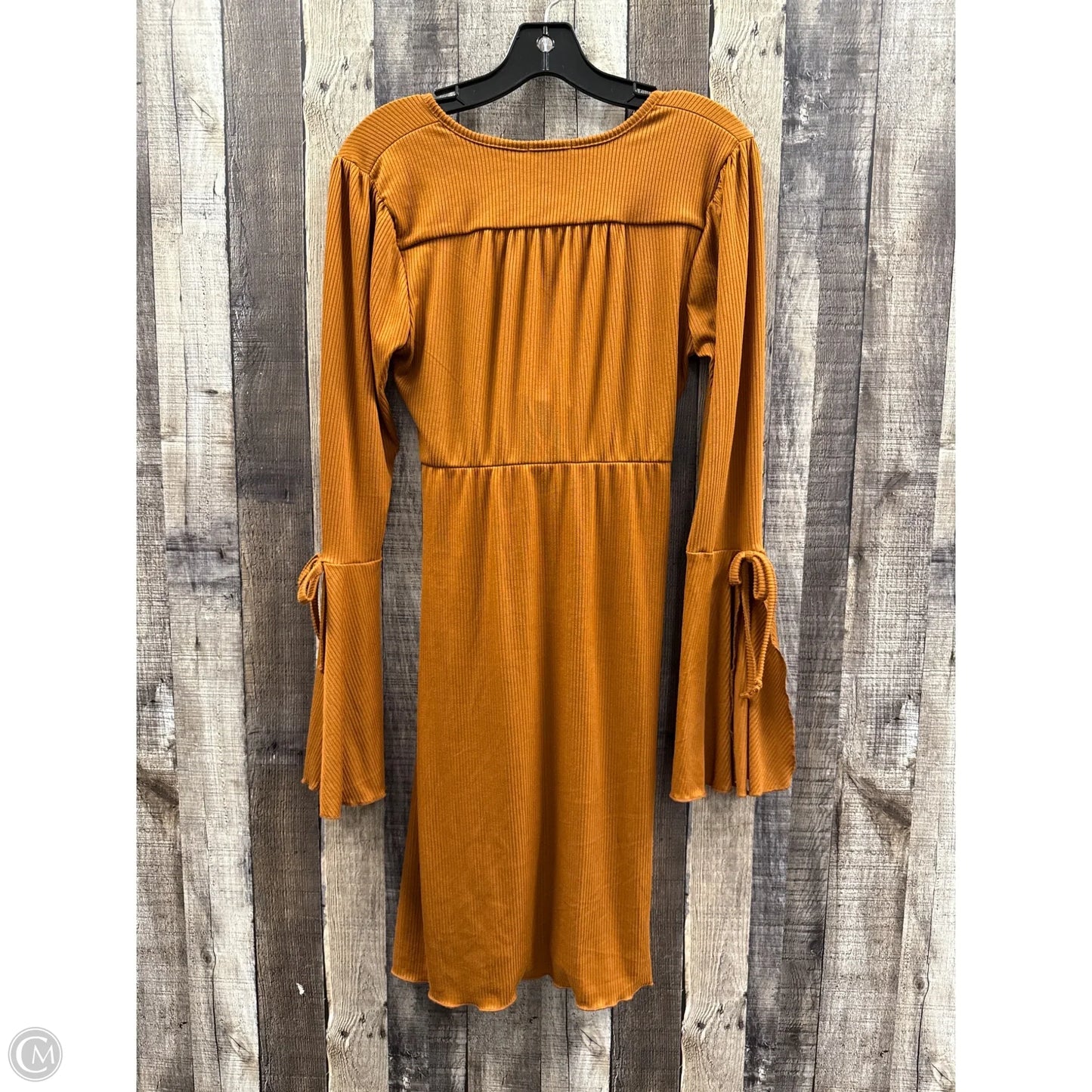 Dress Casual Midi By Earthbound In Brown, Size: M