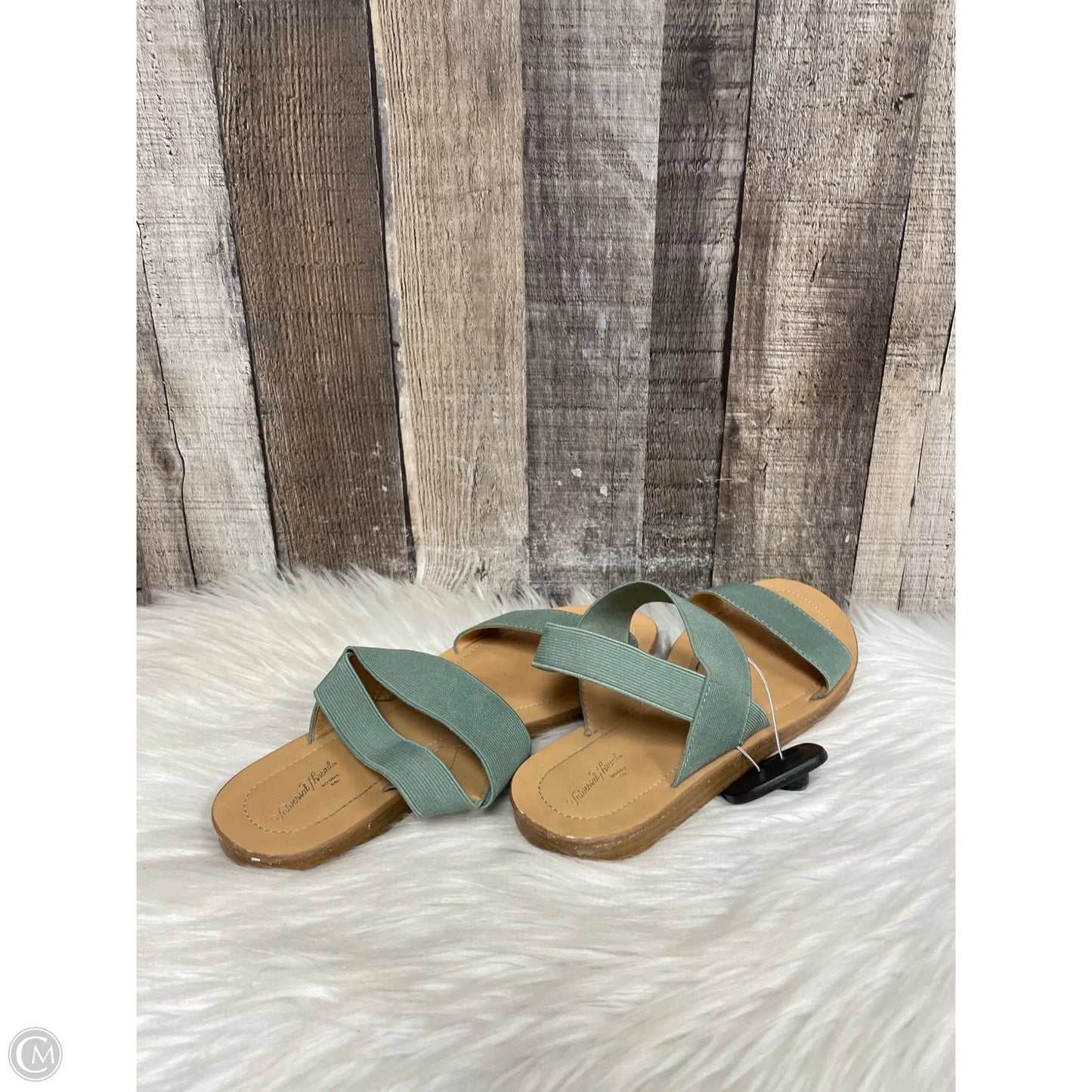 Sandals Flats By Universal Thread In Green, Size: 7