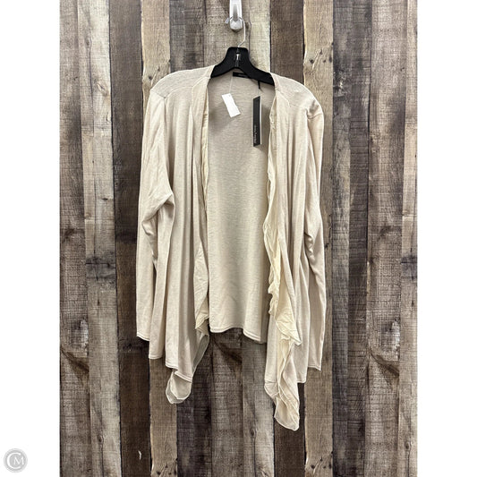 Cardigan By Daisy Fuentes In Tan, Size: 2x