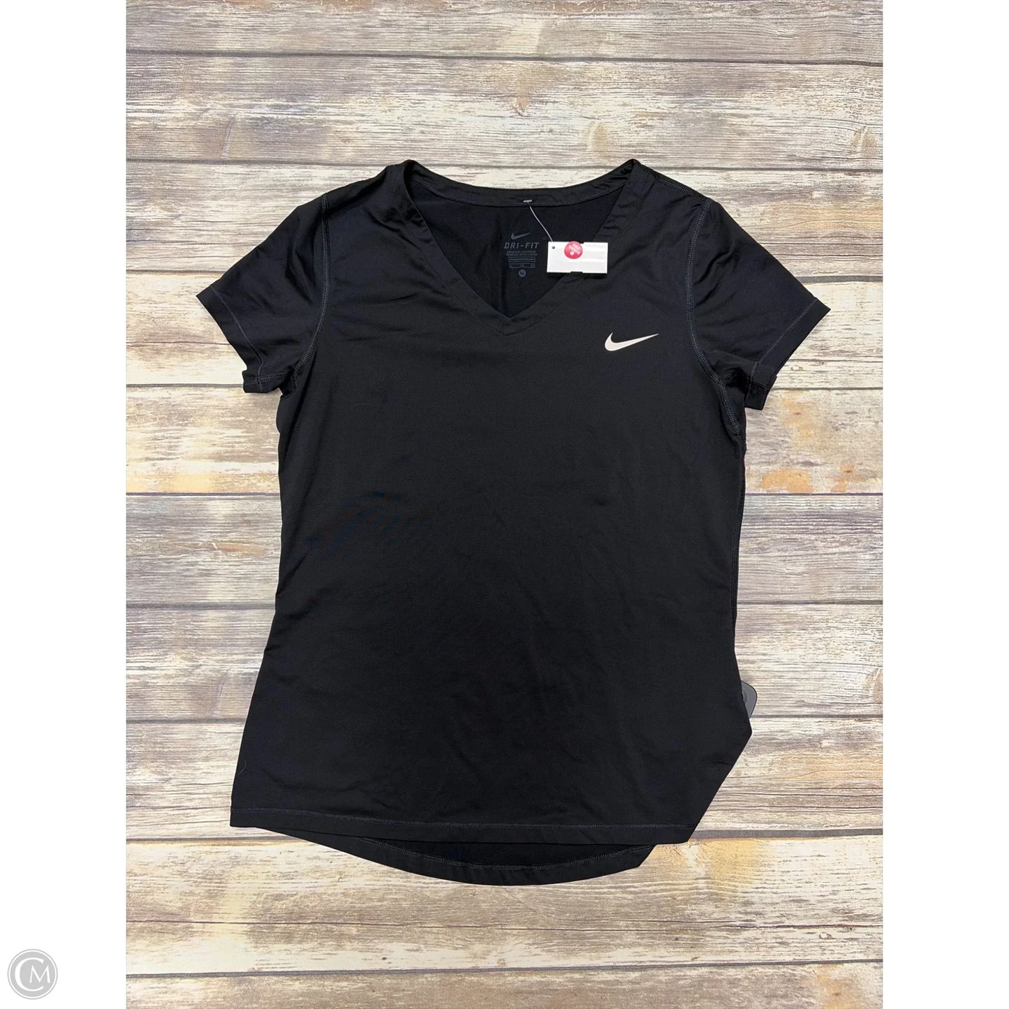 Athletic Top Short Sleeve By Nike In Black, Size: Xl