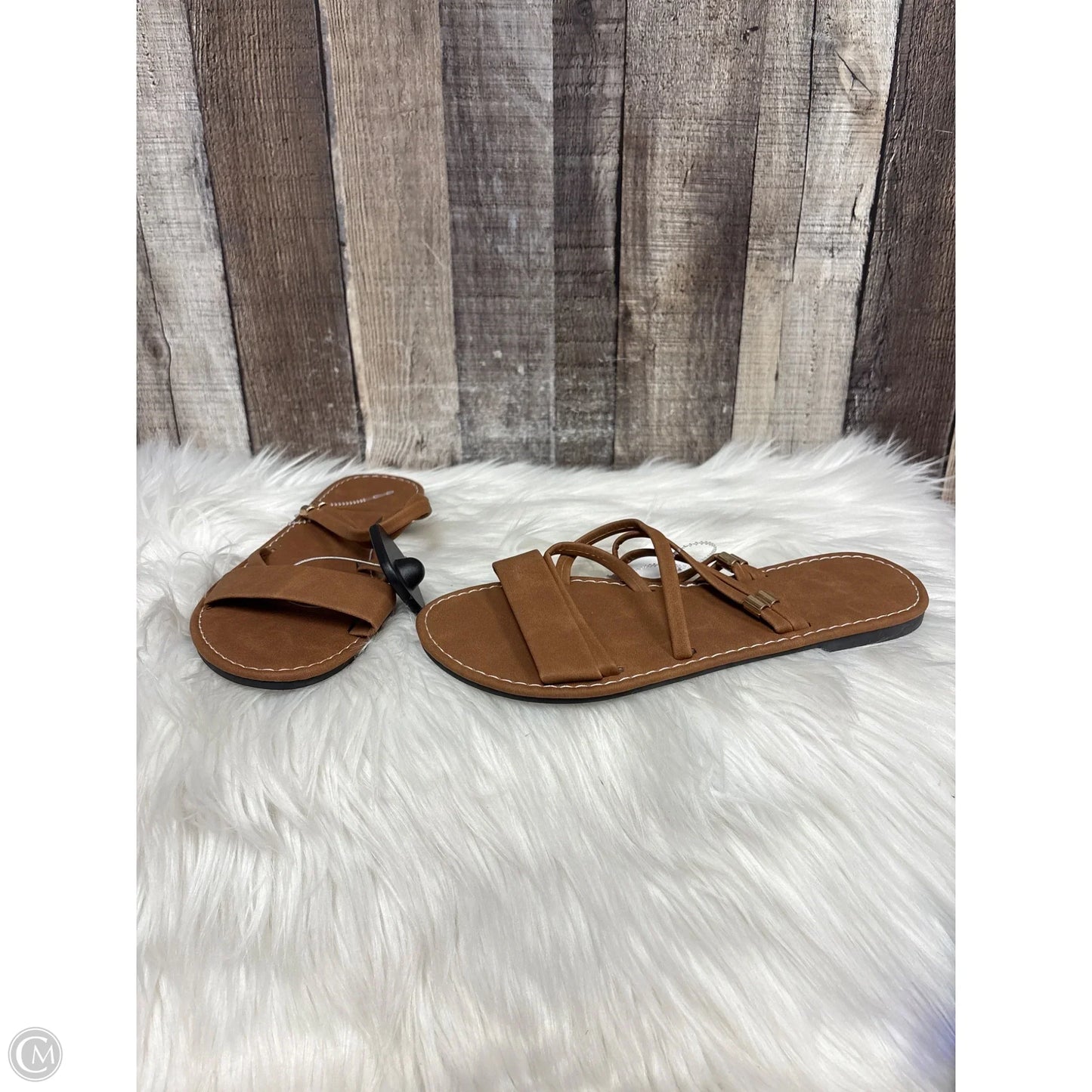 Sandals Flats By Cme In Brown, Size: 8