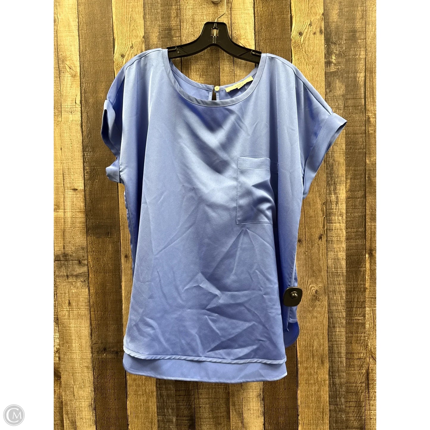 Top Short Sleeve By Loft In Blue, Size: Xl