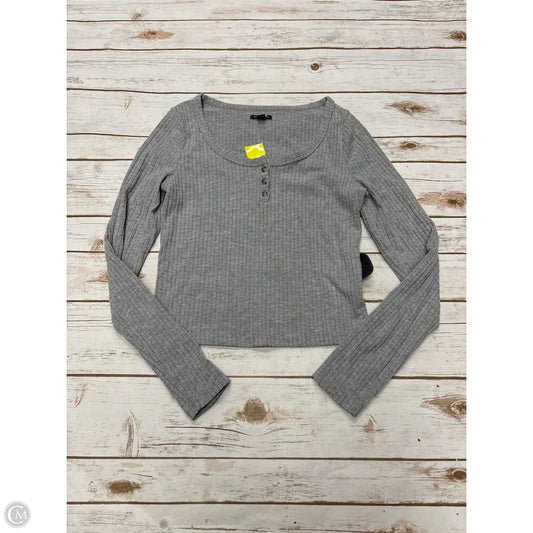 Top Long Sleeve By Wild Fable In Grey, Size: S