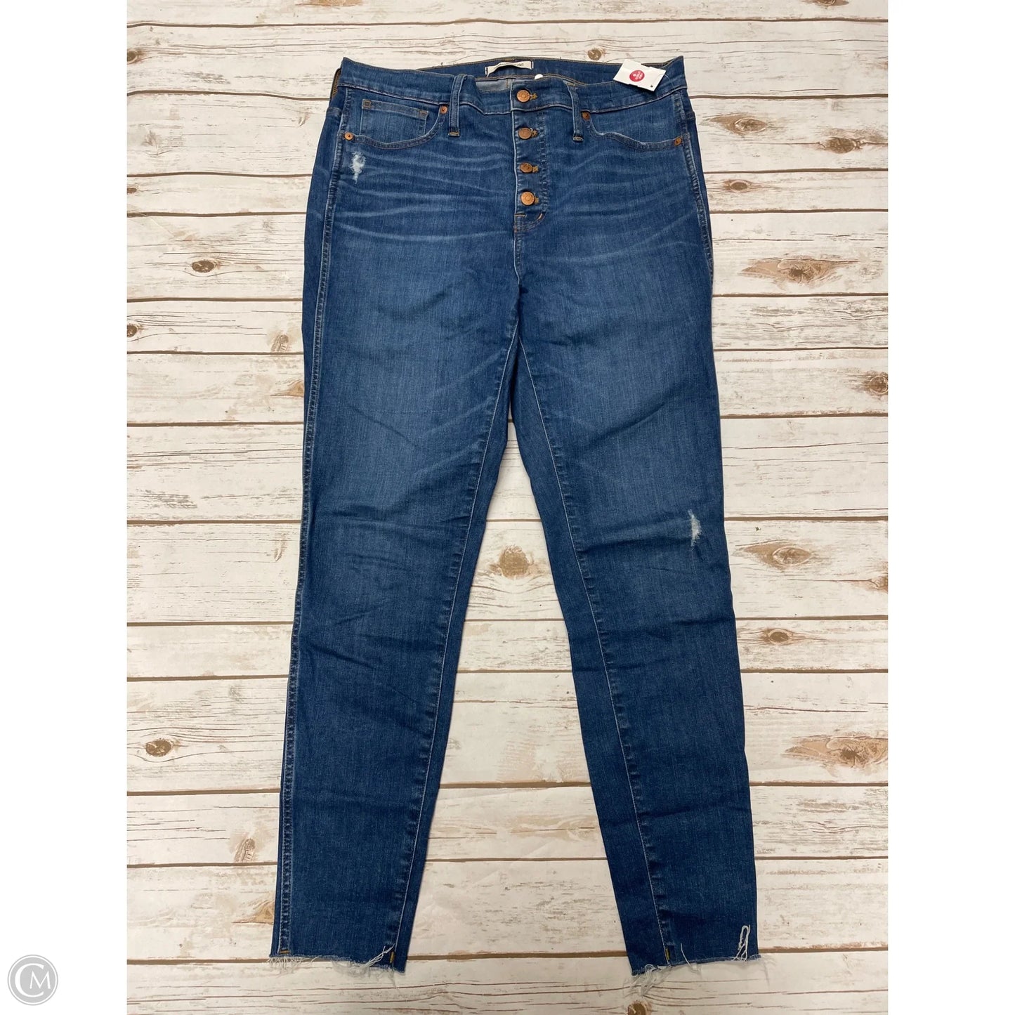 Jeans Skinny By Madewell In Blue Denim, Size: 14