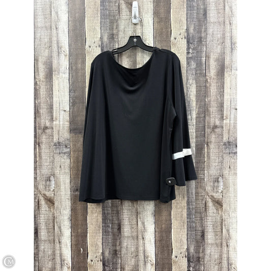Top Long Sleeve By Charter Club In Black, Size: 3x