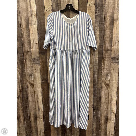 Dress Casual Maxi By Cme In Blue & White, Size: S
