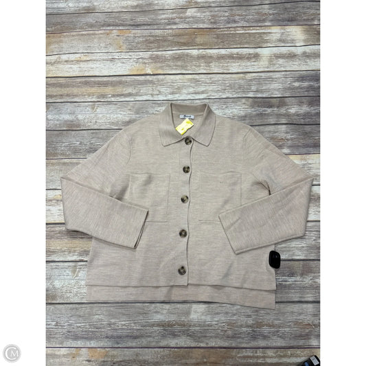 Jacket Shirt By Madewell In Tan, Size: M